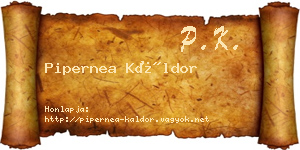 Pipernea Káldor névjegykártya